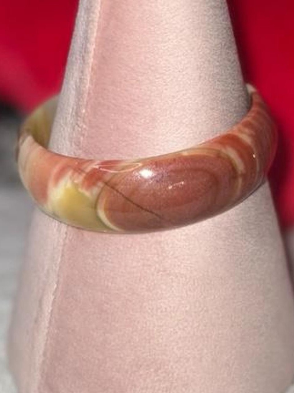 Natural stone agate chunky one of a kind bangle bracelet